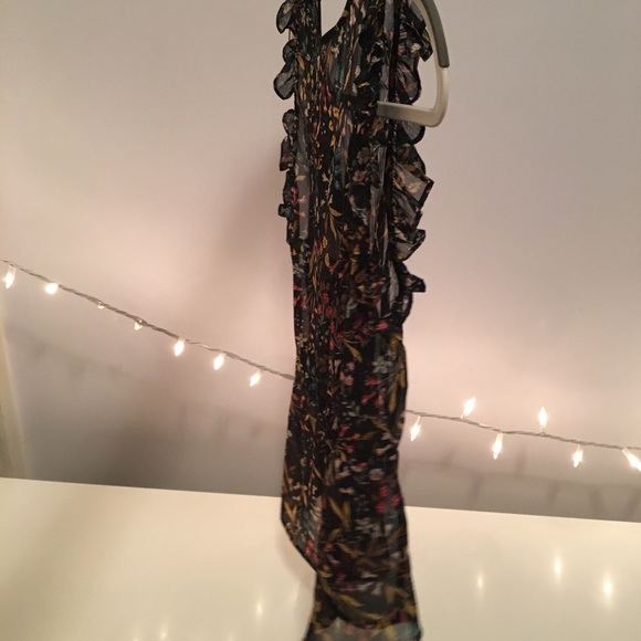 Rare Zara Empire Waist Sheer Floral Top - Picture 3 of 4